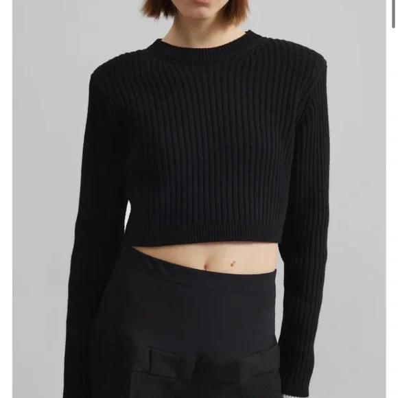 The Frankie Shop Ritsem Ribbed 100% Wool Sweater - Picture 1 of 4